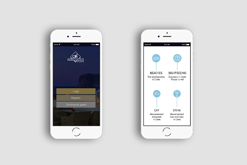 Fodele Beach mobile app design
