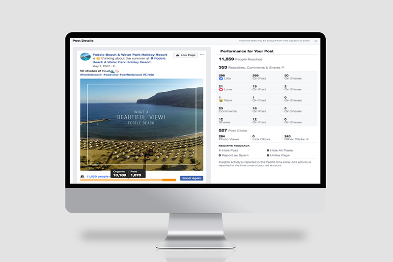 Fodele Beach social media