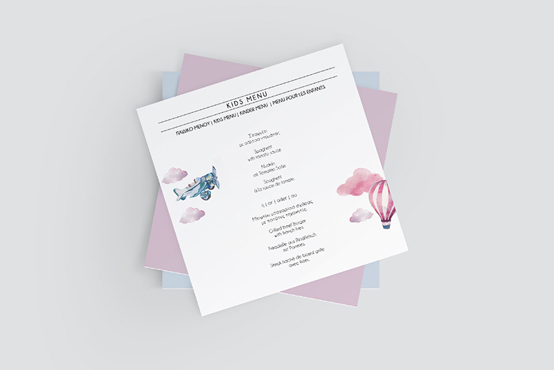 Fodele Beach kids menu