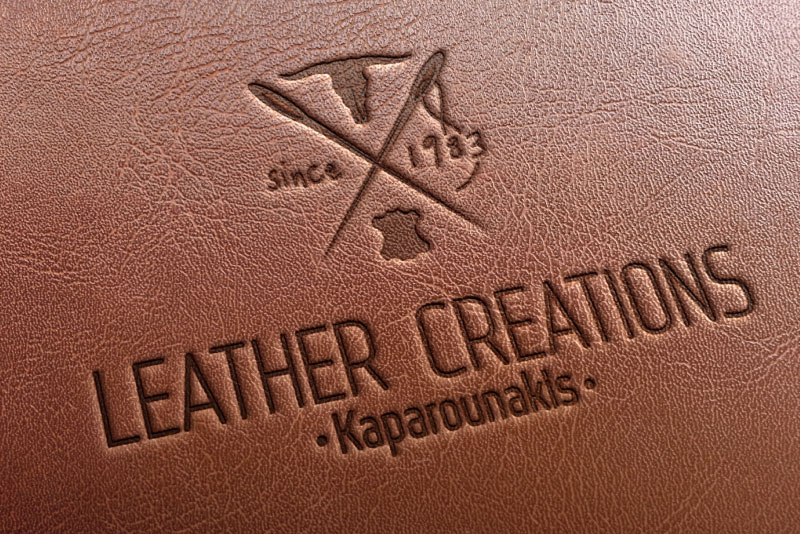 Leather Creations logo stamp