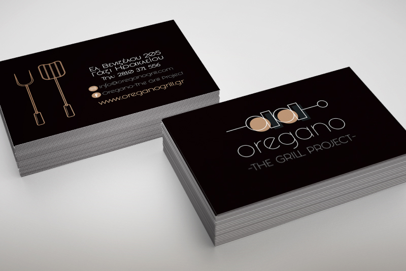 Oregano The Grill Project business cards