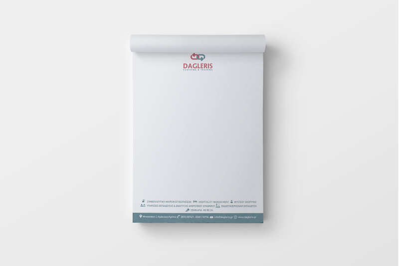 Dagleris branding letterhead